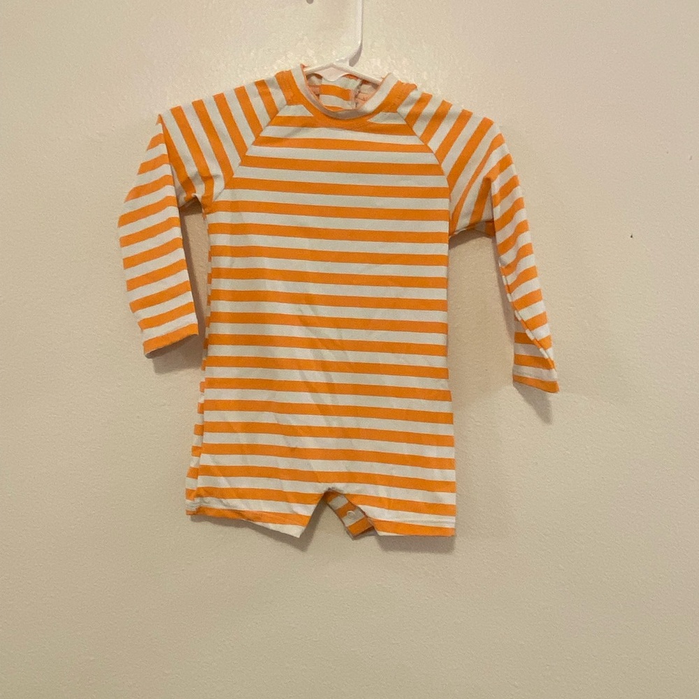 Bout Chou baby long sleeve swimsuit stripes